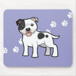 Cartoon Staffordshire Bull Terrier Mouse Pad