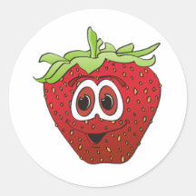 Cartoon Strawberry Sticker