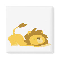 Cartoon Stretching Lion magnet