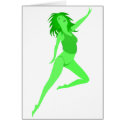 Cartoon Stripper Dancer Woman Lady cards