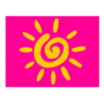Cartoon Sun doodle Post Cards