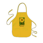 Cartoon sunflower Let's get cookin' kid's apron