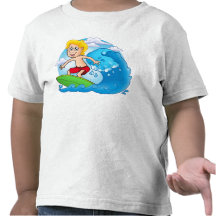 Cartoon_surfing_boy Tee Shirts