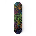 Cartoon Swede - Multicolor Black Sketch 3 skateboards