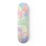 Cartoon Swede - Multicolor White Sketch 3 skateboards