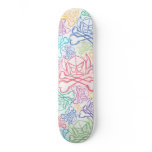 Cartoon Swede - Multicolor White Sketch skateboards
