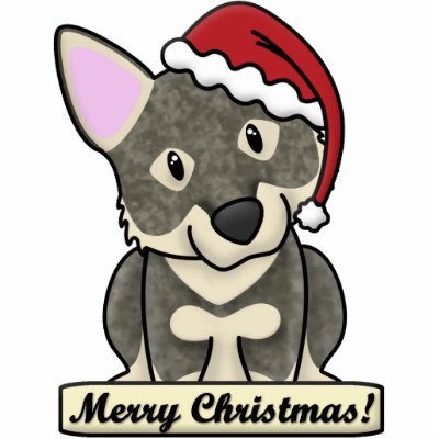 Cartoon Swedish Vallhund Christmas Ornament Photo Cutout by MenagerieMayhem