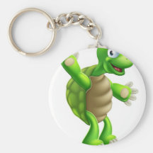 Cartoon Tortoise or Turtle Waving Key Chain