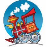 Cartoon Train Engine photo sculptures