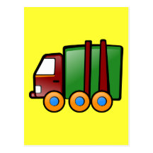 Cartoon Truck Post Cards