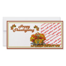 Cartoon Turkey Tourist  Photo Frame Picture Card