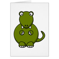 Cartoon tyannosaurus rex card
