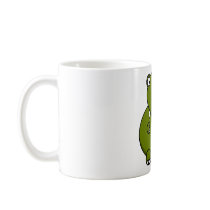 Cartoon tyannosaurus rex coffee mugs