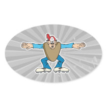 cartoon ump umpire calling SAFE Stickers