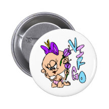Cartoon Virgo Pins