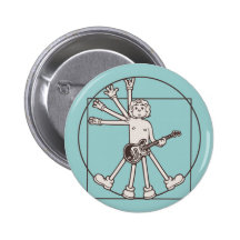 Cartoon Vitruvian Rocker Buttons
