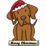 Cartoon Vizsla Christmas Ornament photo sculptures