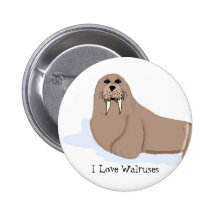 Cartoon Walrus Buttons