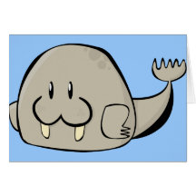 Cartoon Walrus Cards