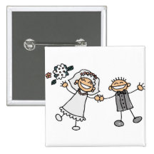 Cartoon Wedding Pin