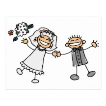 Cartoon Wedding Post Cards