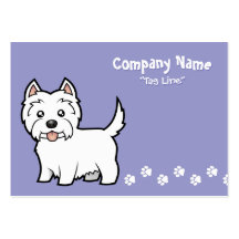 Cartoon West Highland White Terrier Business Card