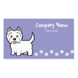 Cartoon West Highland White Terrier Business Cards