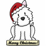 Cartoon Westie Christmas Ornament photo sculptures