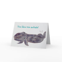 Cartoon Whale Baby Thank You Card