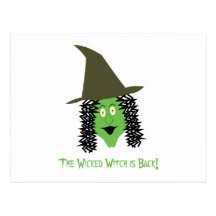 Cartoon Wicked Witch Post Card