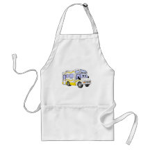 Cartoon Yellow Camper Aprons