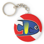 Cartoon Yellowbar Angelfish Dive Flag