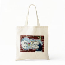 Cartoon Yeti and his Logo bags