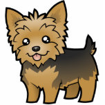 Cartoon Yorkshire Terrier (short hair no bow) photo sculptures