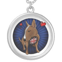 Cartoonized English Bull Terrier Necklace