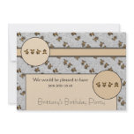 Cartwheel Bears Spotted Fur Invitation