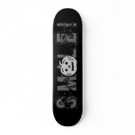 Carved Pumpkin Silhouette with Teeth. Custom skateboards