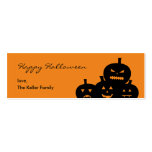 Carved Pumpkins Halloween Gift Tag business cards