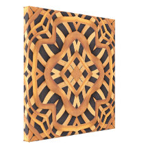 Carved Wooden Motif Canvas Print