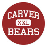 Carver - Bears - Middle School - Orlando Florida Round Sticker