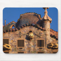 Casa Batilo, Gaudi Architecture, Barcelona, Mousepad