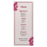 Cascade of Magenta Orchids Menu... Rack Cards