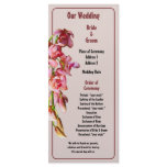 Cascade of Pink Orchids Wedding Program Custom Rack Cards