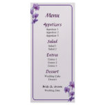 Cascade of Purple Orchids Menu... Rack Card Design