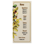 Cascade of Yellow Orchids Menu... Rack Card Template