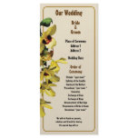Cascade of Yellow Orchids Wedding Program Full Colour Rack Card