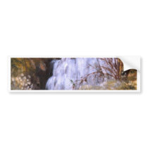 Cascata da Ribª da Ajuda - óleo (vendido) Bumper Sticker