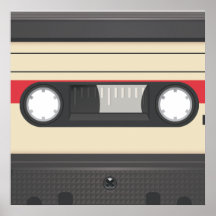 Casette Tape - Sunset Red Posters