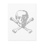 Cash Skull from Jolly Roger ascii art postcards