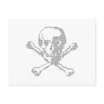 Cash Skull from Jolly Roger ascii art Post Card